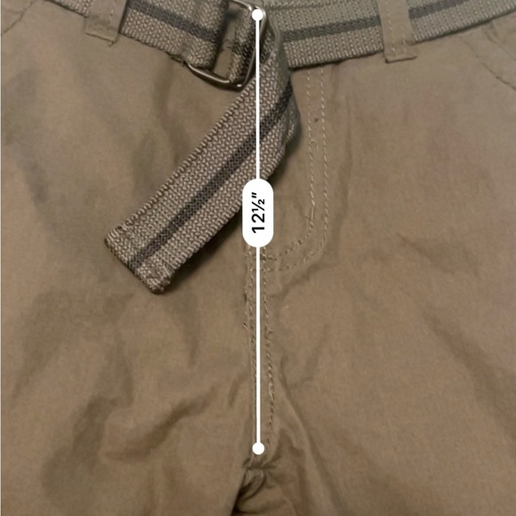 Swiss Cross cargo green olive Boys shorts 7 many pockets belt zip button - Picture 11 of 15